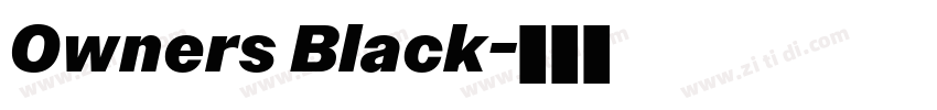 Owners Black字体转换 Owners Black字体转换